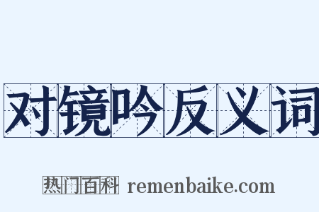 对镜吟反义词是什么意思的图片